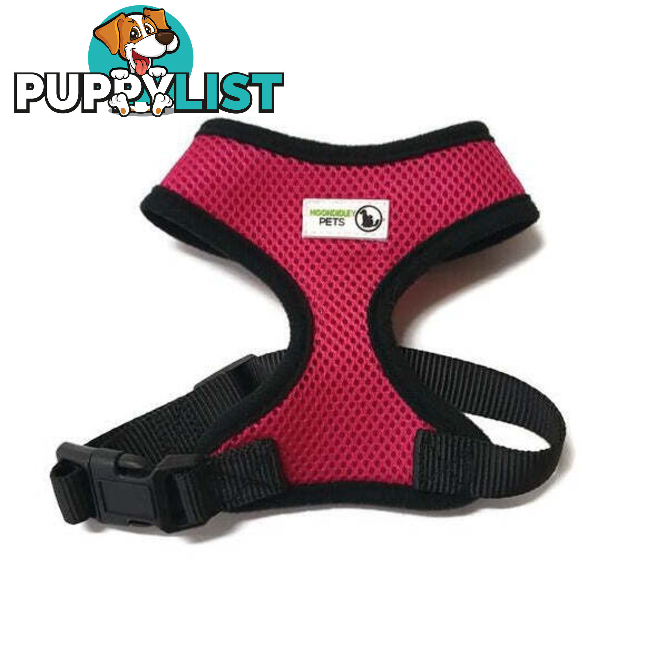 Pet Harness Soft Air Mesh Padded Adjustable  - Moondidley Pets - MDPHARMESLPNK