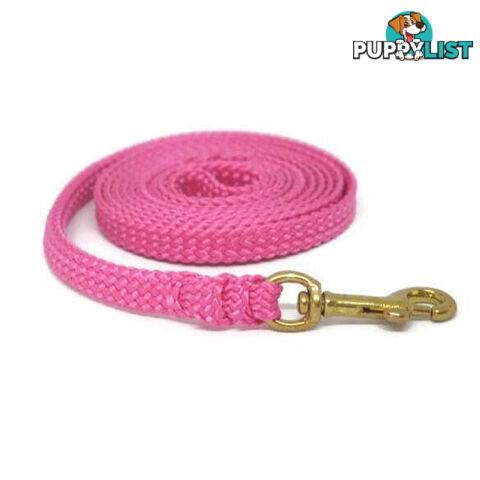 1.8m to 10m Long Dog Lead No Stitching Tough Yarnix 10mm Wide - YNXLD10-1.8-PUR-BR