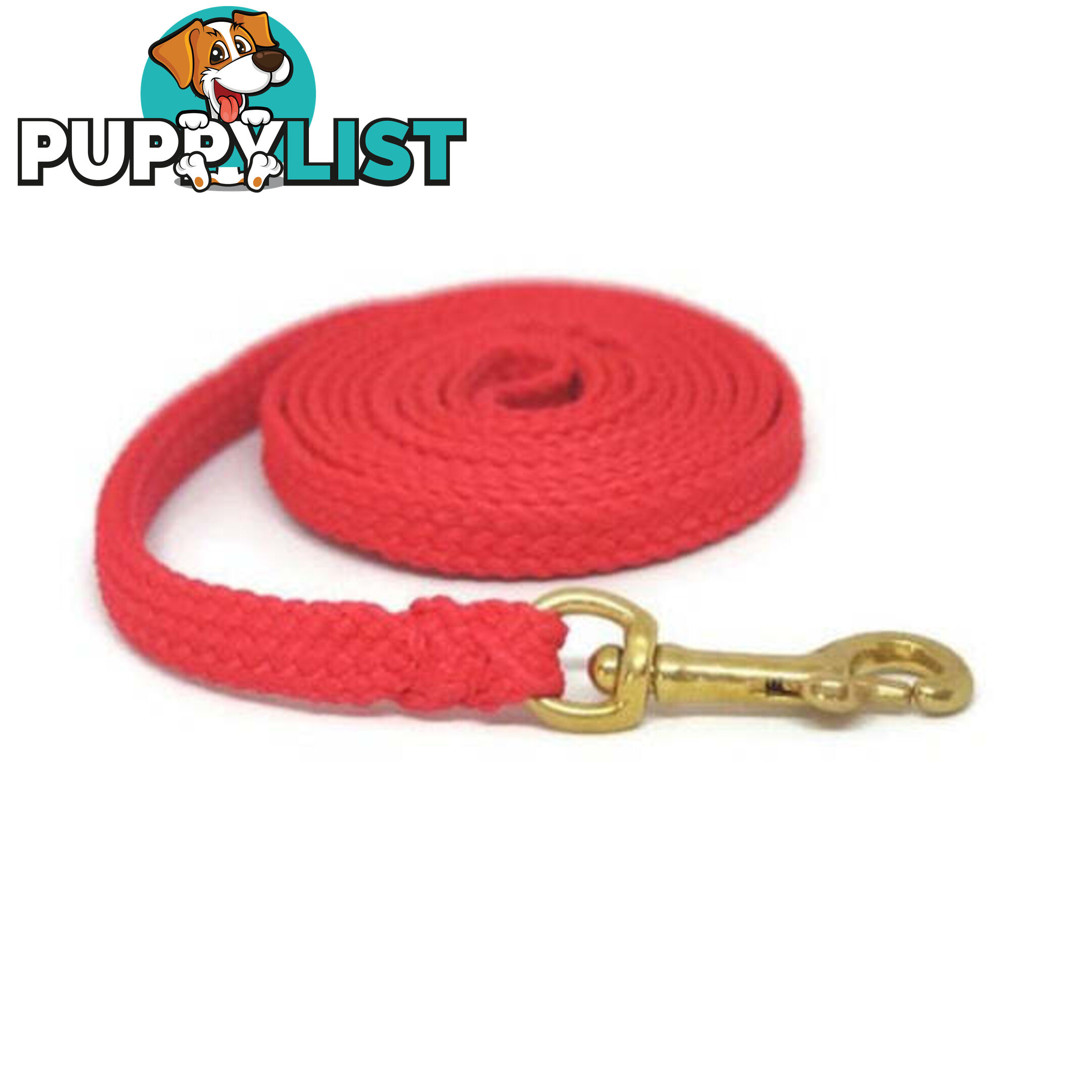 1.8m to 10m Long Dog Lead No Stitching Tough Yarnix 10mm Wide - YNXLD10-1.8-PUR-BR