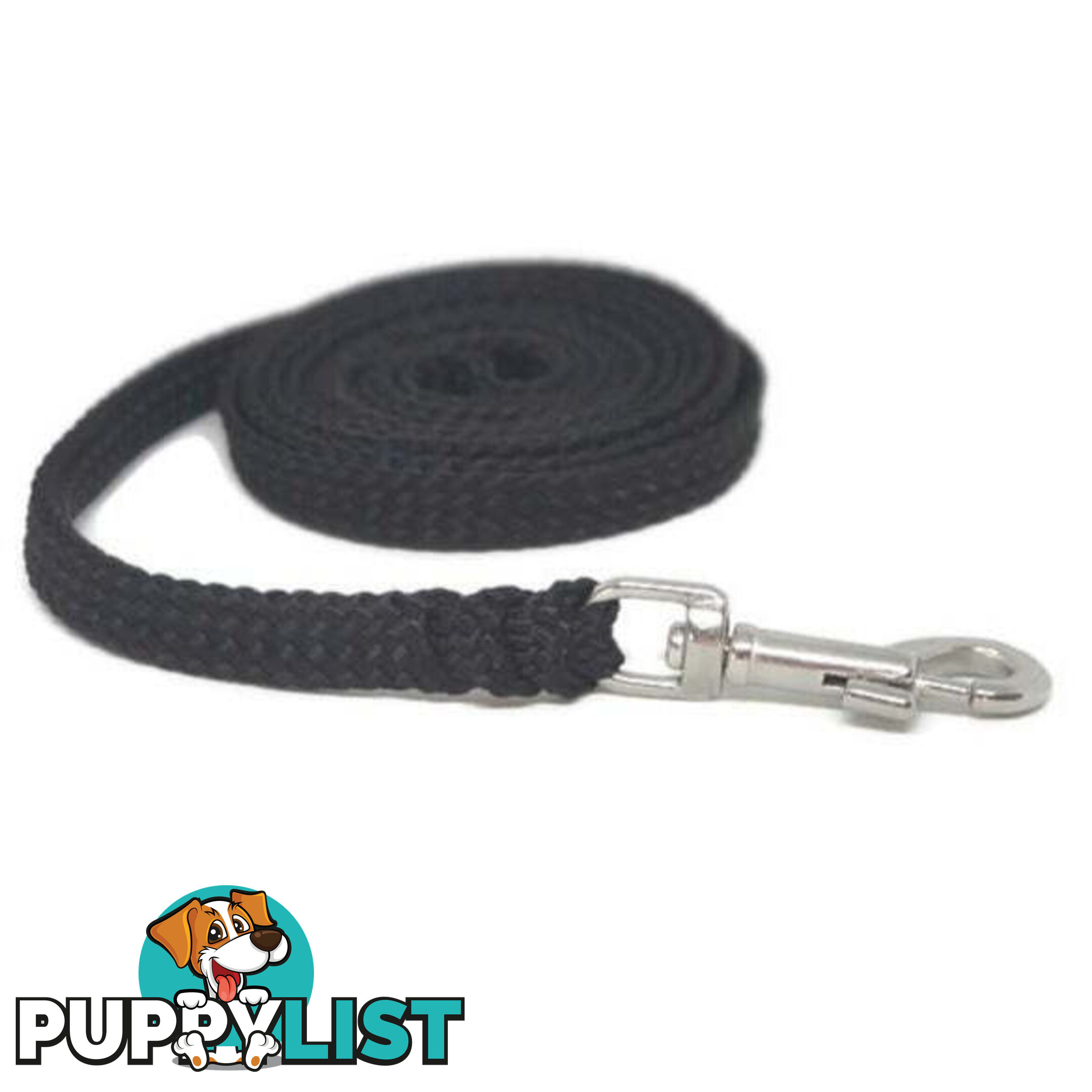 1.8m to 10m Long Dog Lead No Stitching Tough Yarnix 10mm Wide - YNXLD10-1.8-PUR-BR