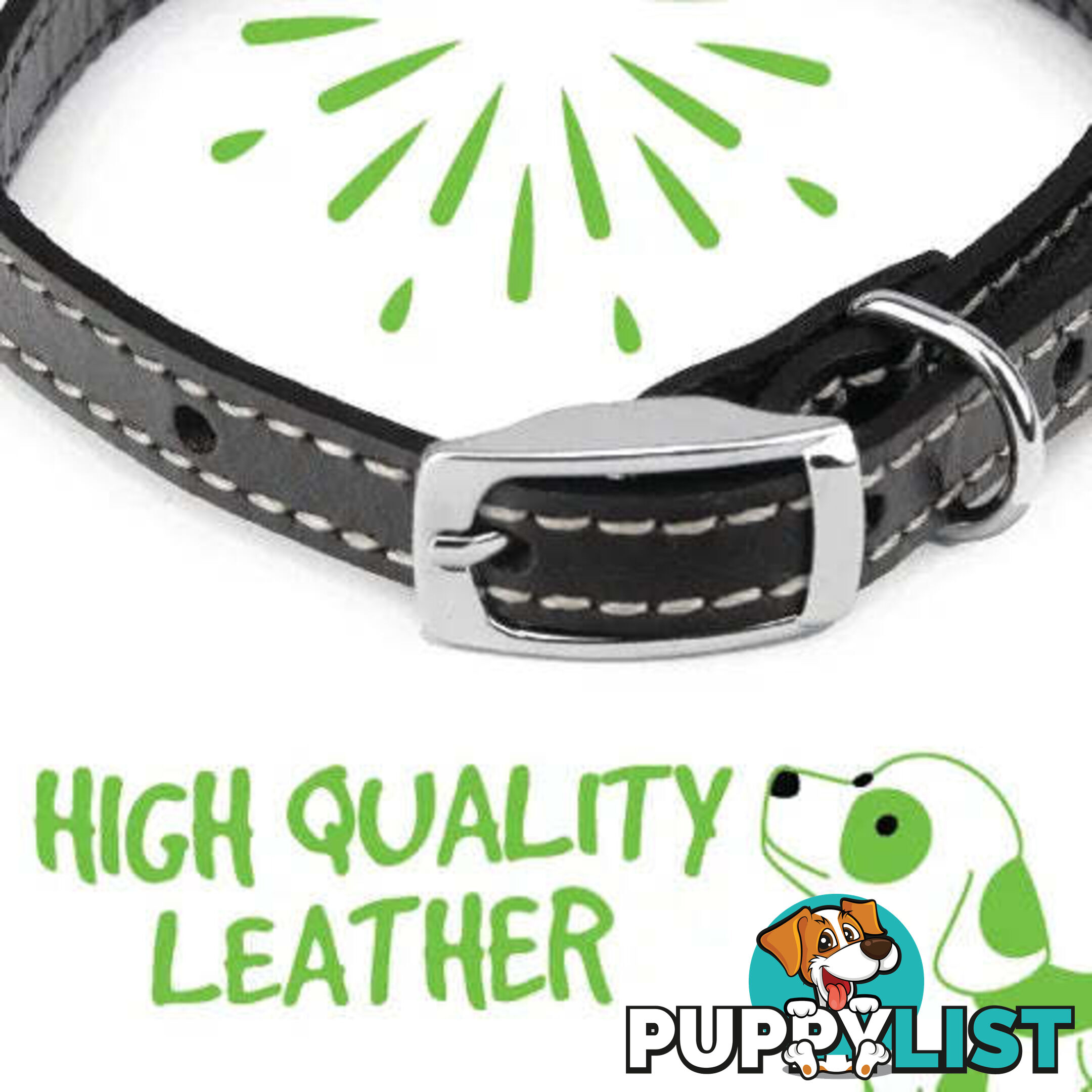 LEATHER COLLARS - BAINBRIDGE - BB-A7019-BLK