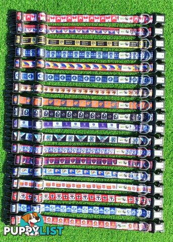 AFL Dog Collars, Footy - Aussie Rules - Moondidley Pets - MDPCOLAFLLCM