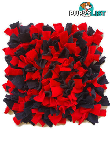 Snuffle Mats - Premium Heavy Duty Rubber Based - Pet Treat Play - Calms Anxiety - Slow Feeder - SNUFSREDBLK