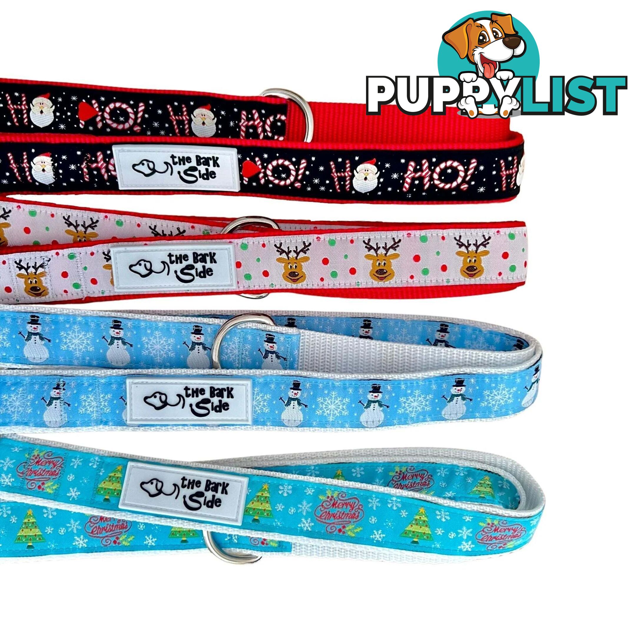 Christmas Dog Lead / Dog Leash - Hand Made by The Bark Side - TBSLDCHRREI201.2