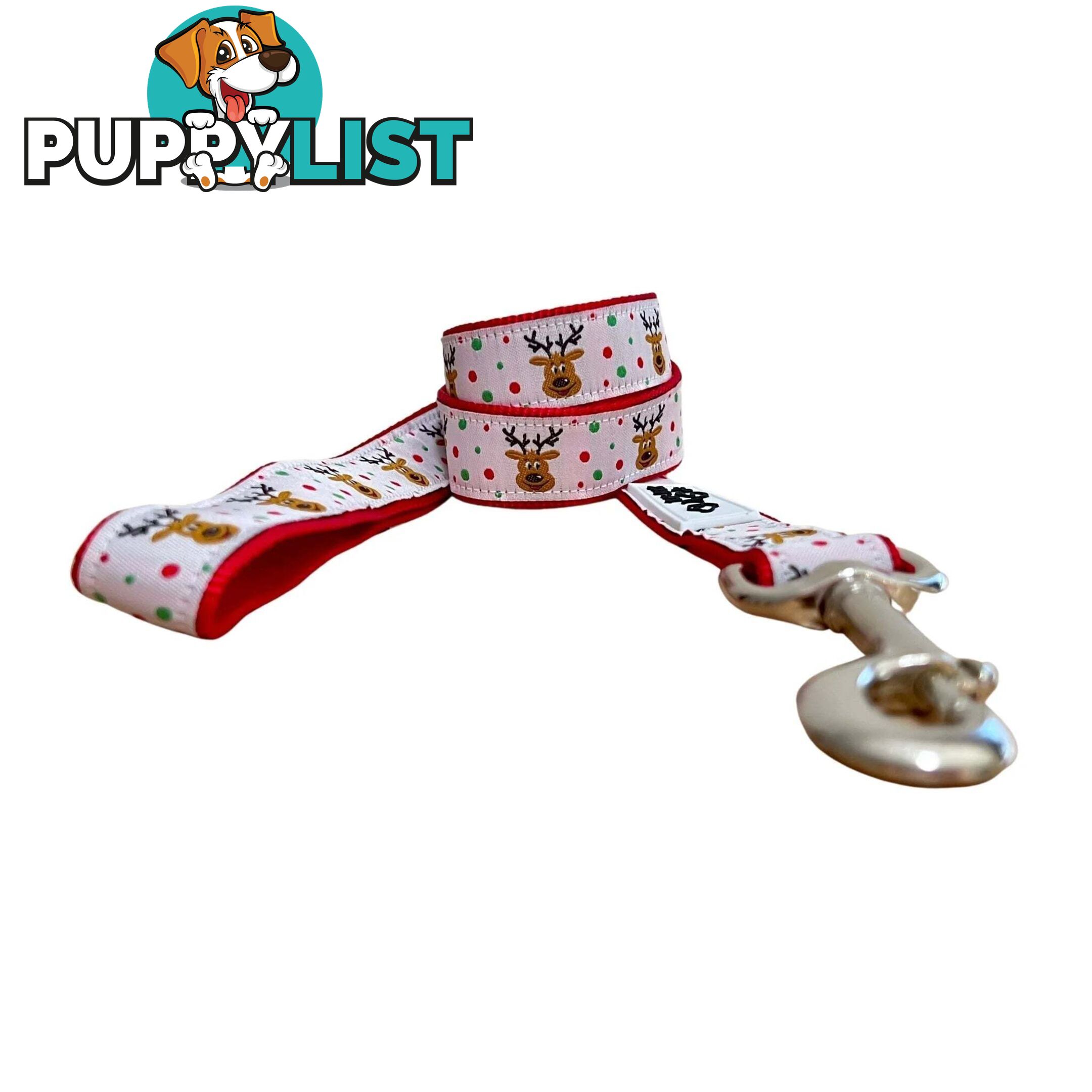 Christmas Dog Lead / Dog Leash - Hand Made by The Bark Side - TBSLDCHRREI201.2
