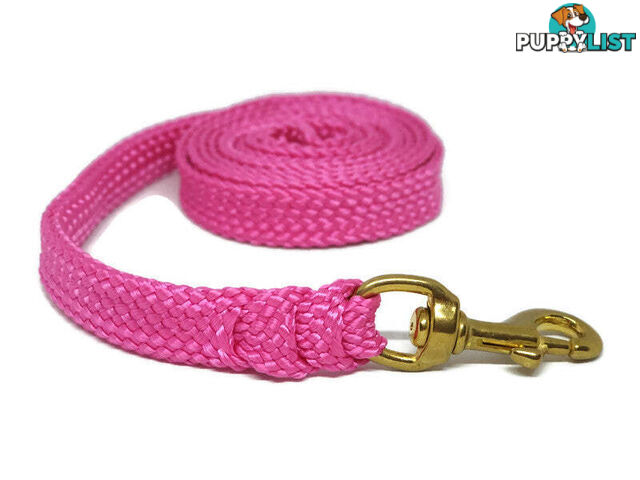 1.8m to 10m Long Dog Lead No Stitching Tough Yarnix 20mm Wide - YNXLD205BRPNK