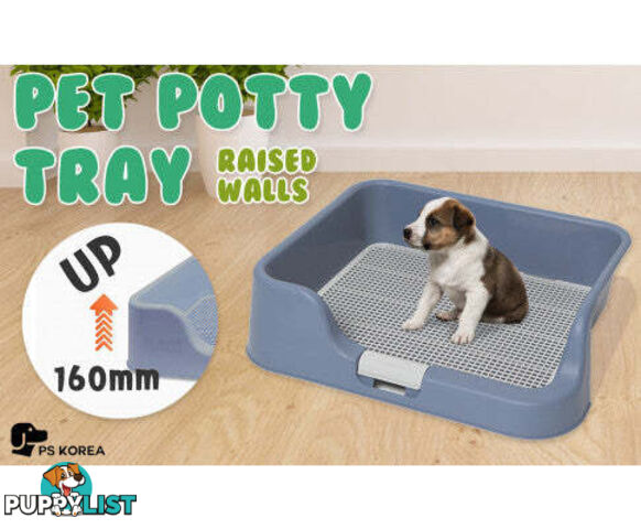 PS KOREA Dog Potty Tray Training Toilet with Raised Walls - V274-PET-POTT1-BU