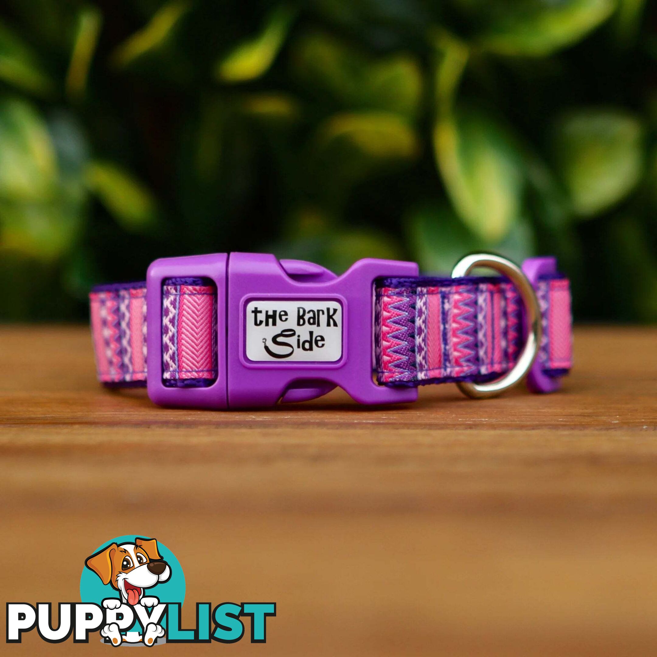 Aztec Dog Collar / Pink / Purple / XS - L  -  Hand Made by The Bark Side - TBSAZTSML