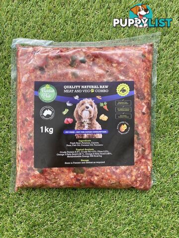 Meat and Veg Combo 1kg Bag Paddock to Plate - PTPMV1