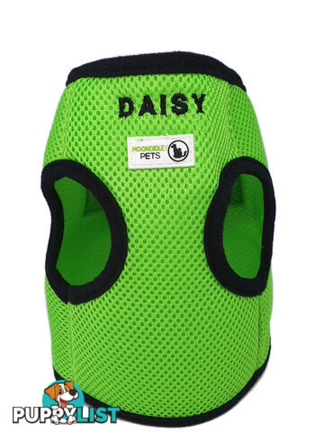 Doggie ID Vest Soft Air Mesh Personlised Embroidered - MDPIDVESLGRN
