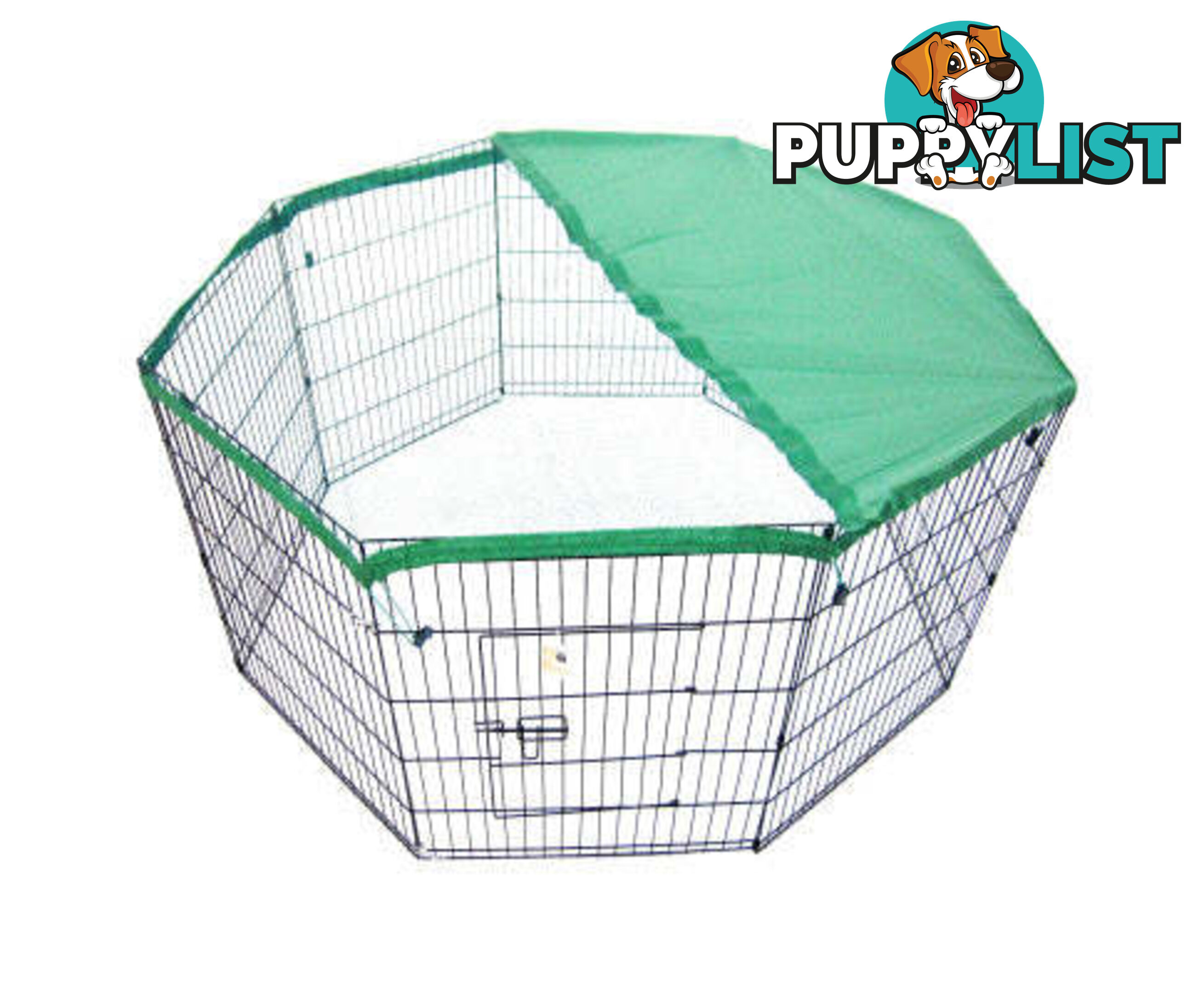 Paw Mate Green Net Cover for Pet Playpen Dog Exercise Enclosure Fence Cage - V274-PET-PPCV31S-GN