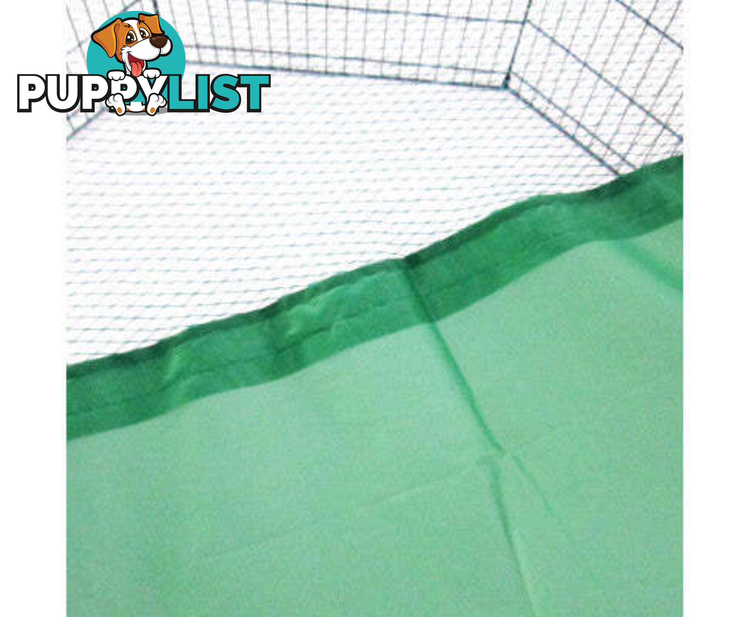 Paw Mate Green Net Cover for Pet Playpen Dog Exercise Enclosure Fence Cage - V274-PET-PPCV31S-GN