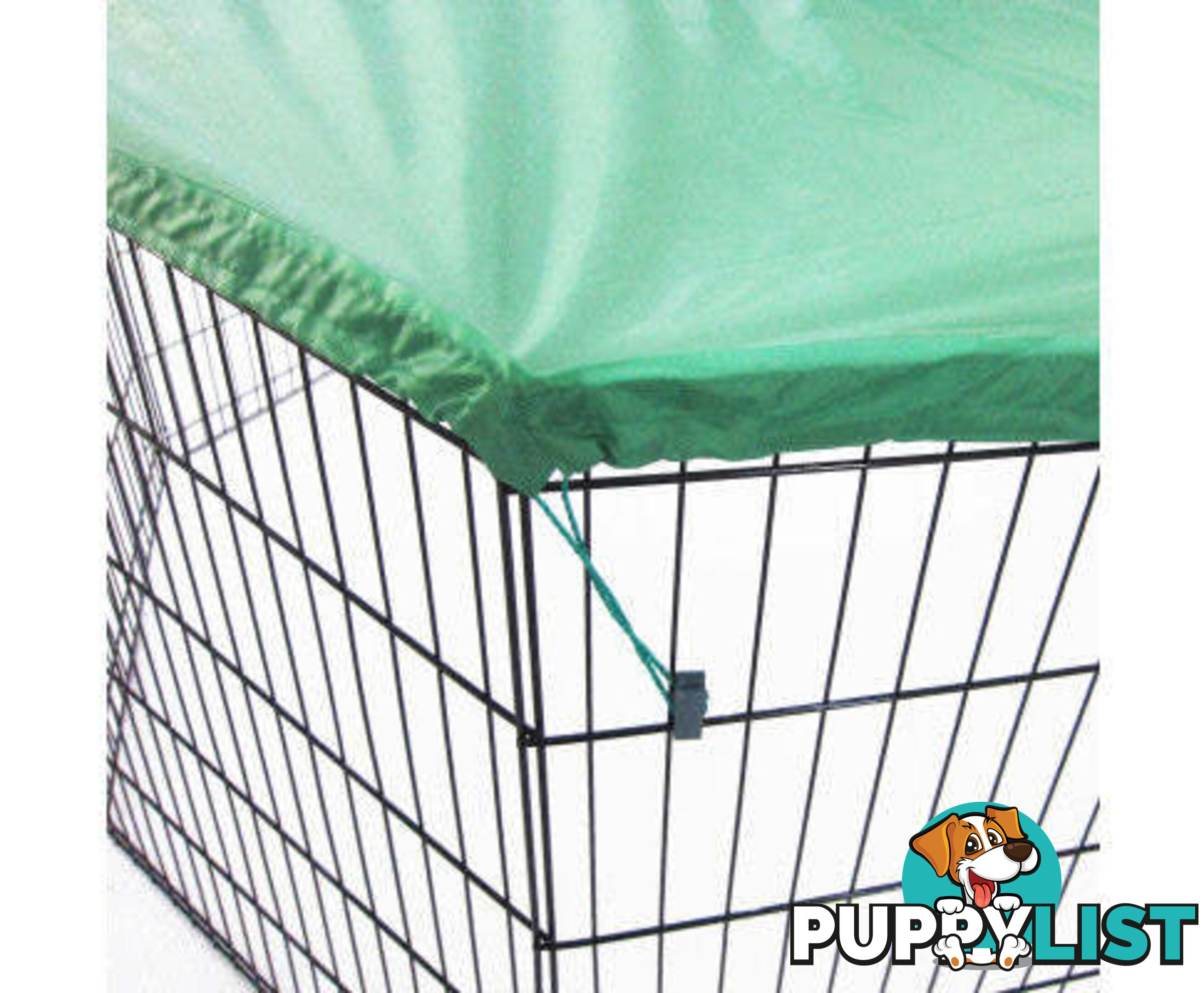 Paw Mate Green Net Cover for Pet Playpen Dog Exercise Enclosure Fence Cage - V274-PET-PPCV31S-GN