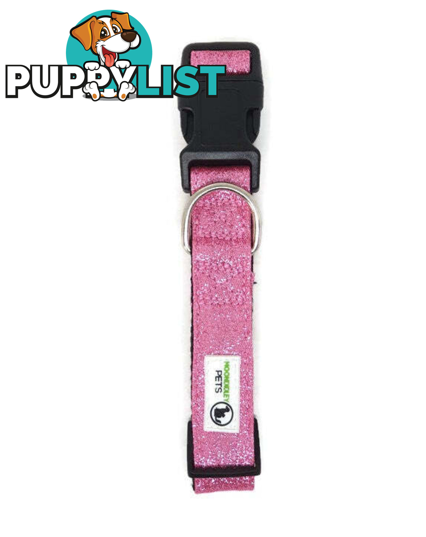 Bling Glitter Overlay Nylon Collar - Breakaway Buckle - Moondidley Pets - MDPCOLBLIXLSIL
