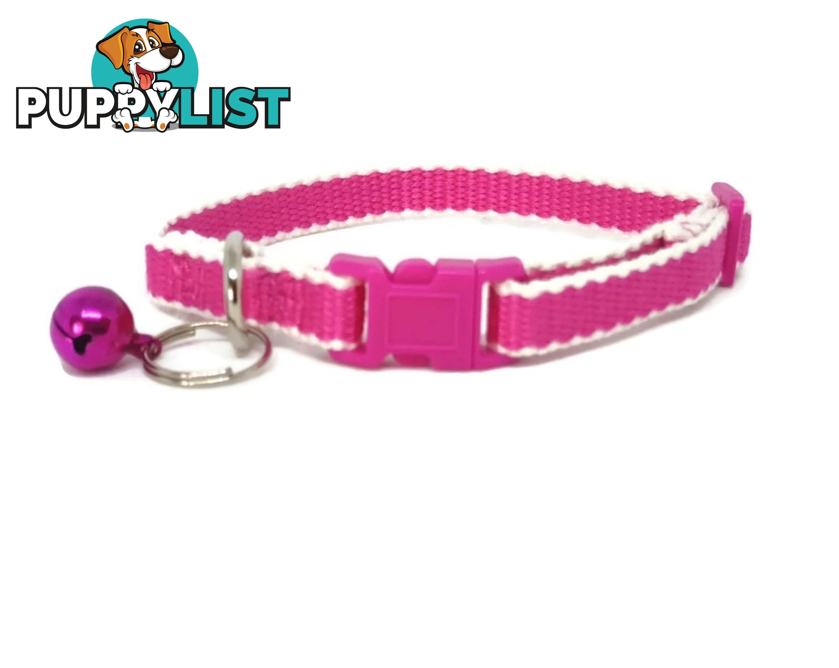 100% Pure Bamboo Fibre Cat Collar Plastic Buckle - Moondidley Pets - MDPCOLCATRED