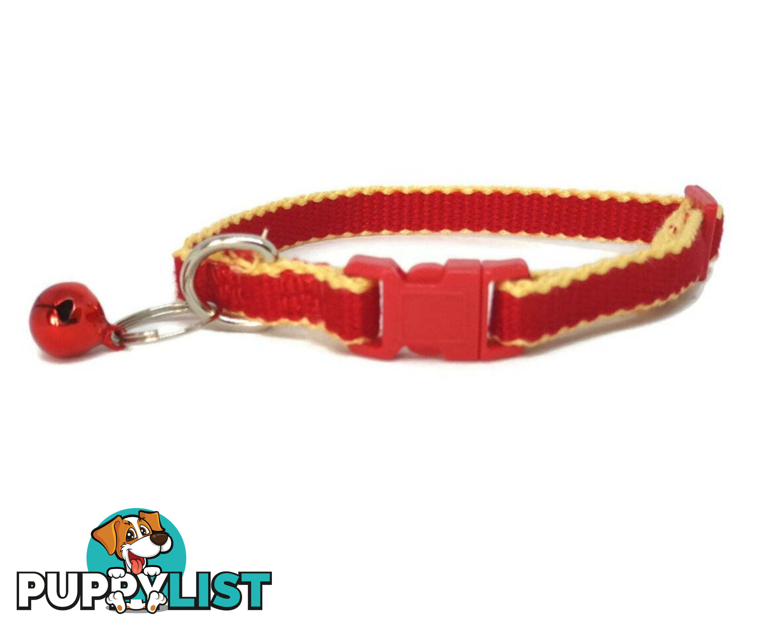 100% Pure Bamboo Fibre Cat Collar Plastic Buckle - Moondidley Pets - MDPCOLCATRED