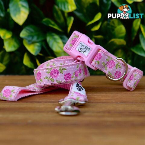 Rose Dog Lead / Dog Leash - Hand Made by The Bark Side - TBSLDROSBLU201.2