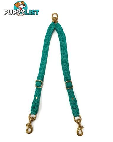 2 Dog Coupler Two Way Twin Walking Lead No Stitching - Yarnix - YNXCOUP-20-PNK
