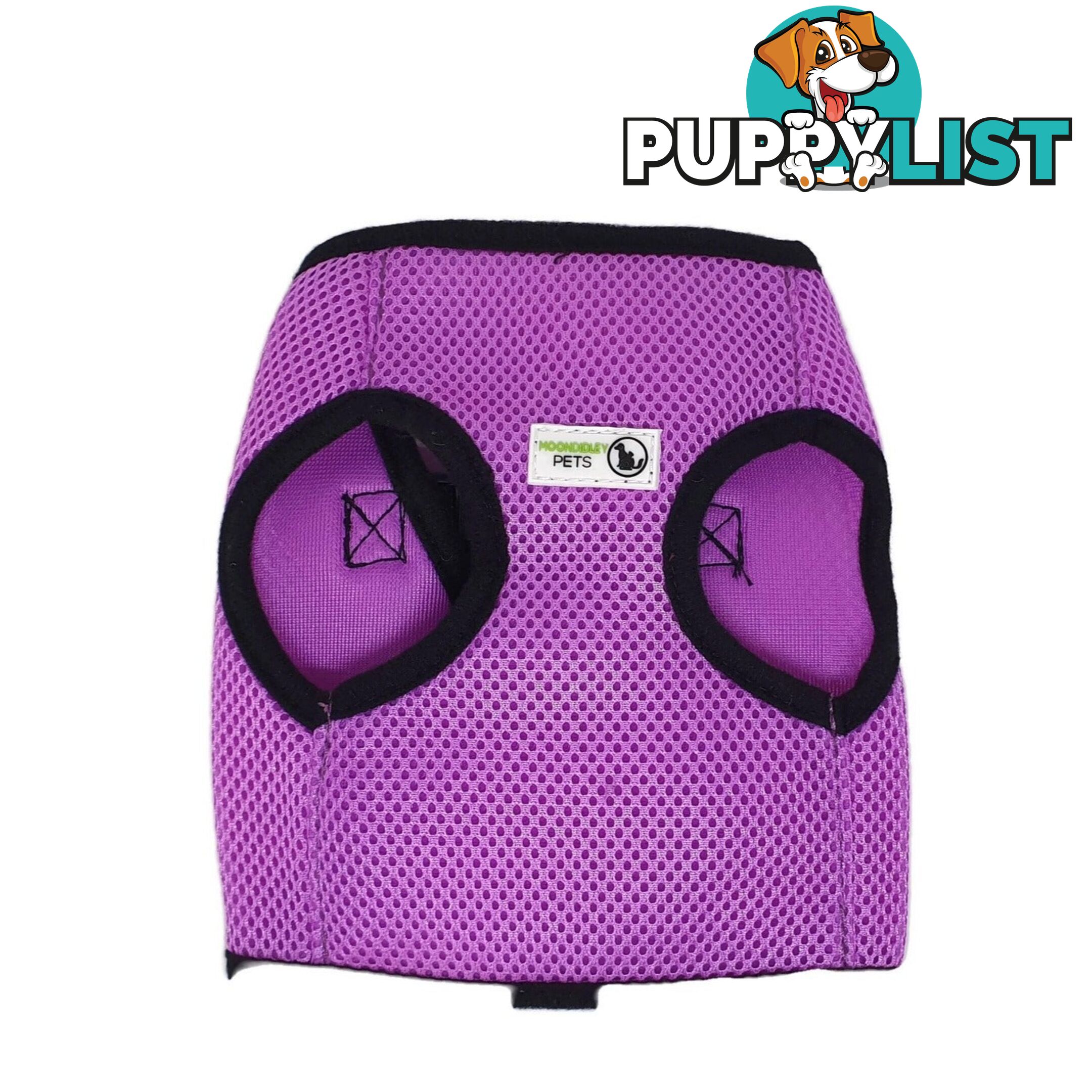Vest Harness Pet Dog-Cat Step-in Velcro and Buckle Attachments - Moondidley Pets - MDPVESTXSLBLU