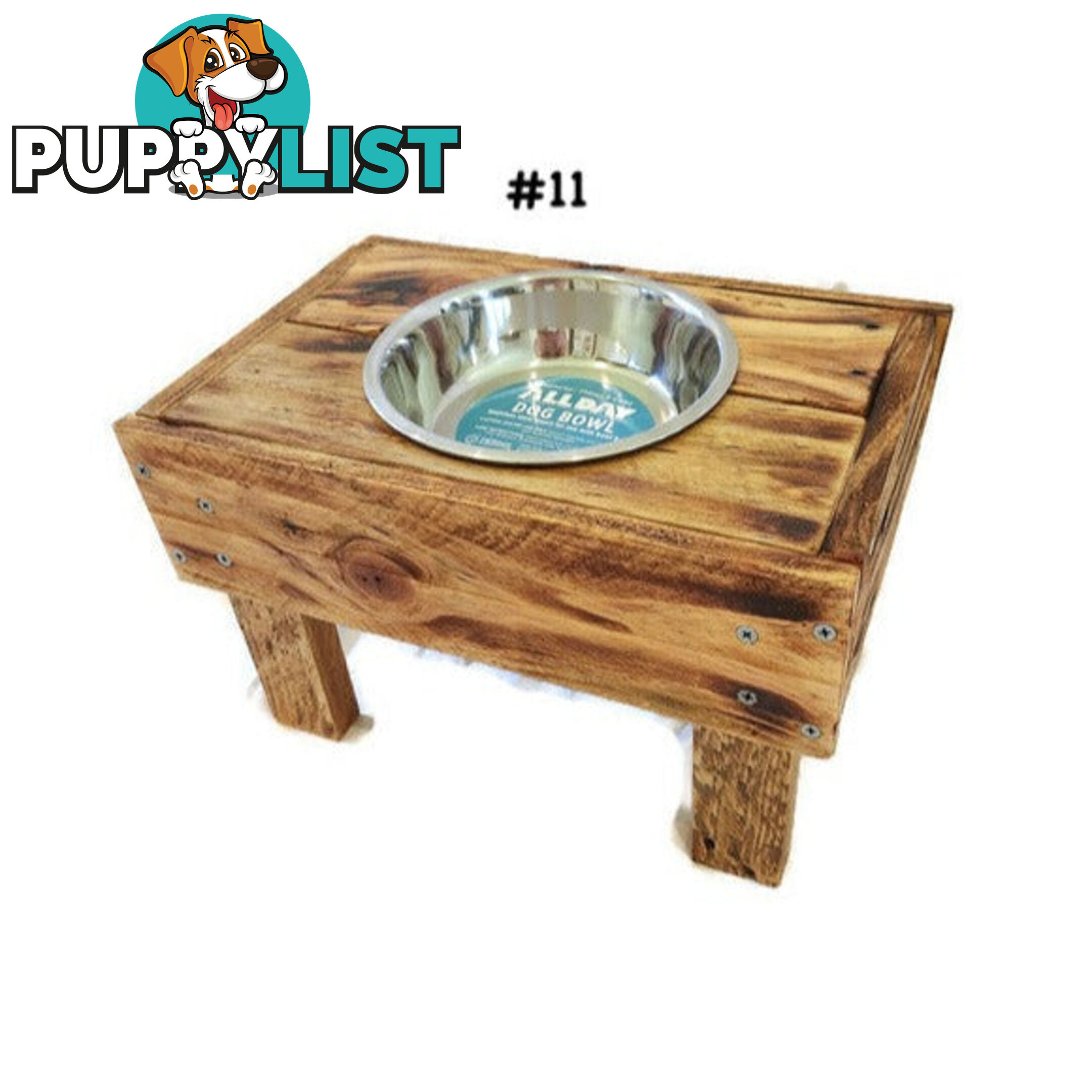 Wooden Raised Pet Bowls, Hand Made. - PGBOW9