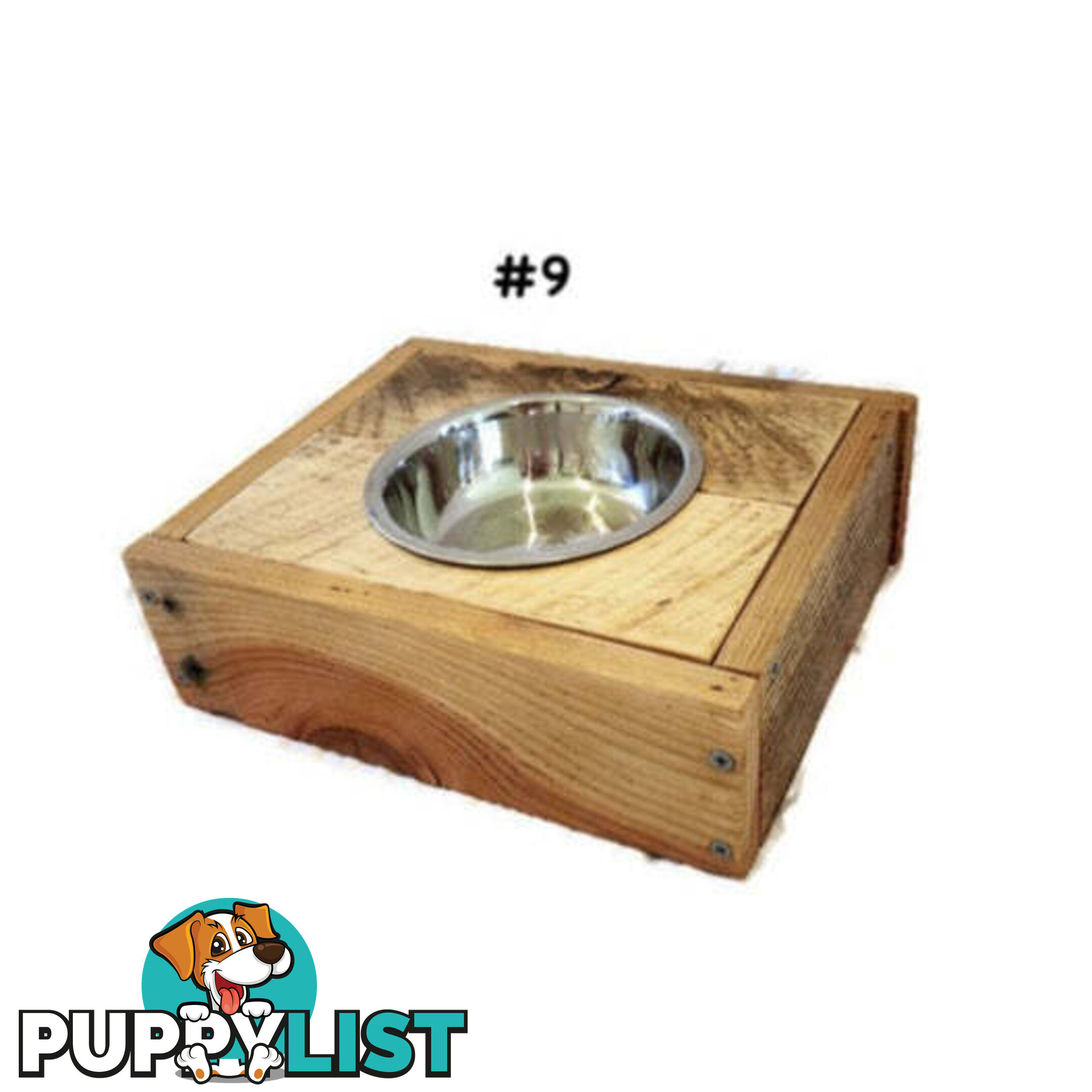 Wooden Raised Pet Bowls, Hand Made. - PGBOW9