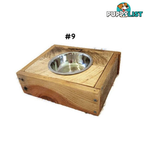 Wooden Raised Pet Bowls, Hand Made. - PGBOW9