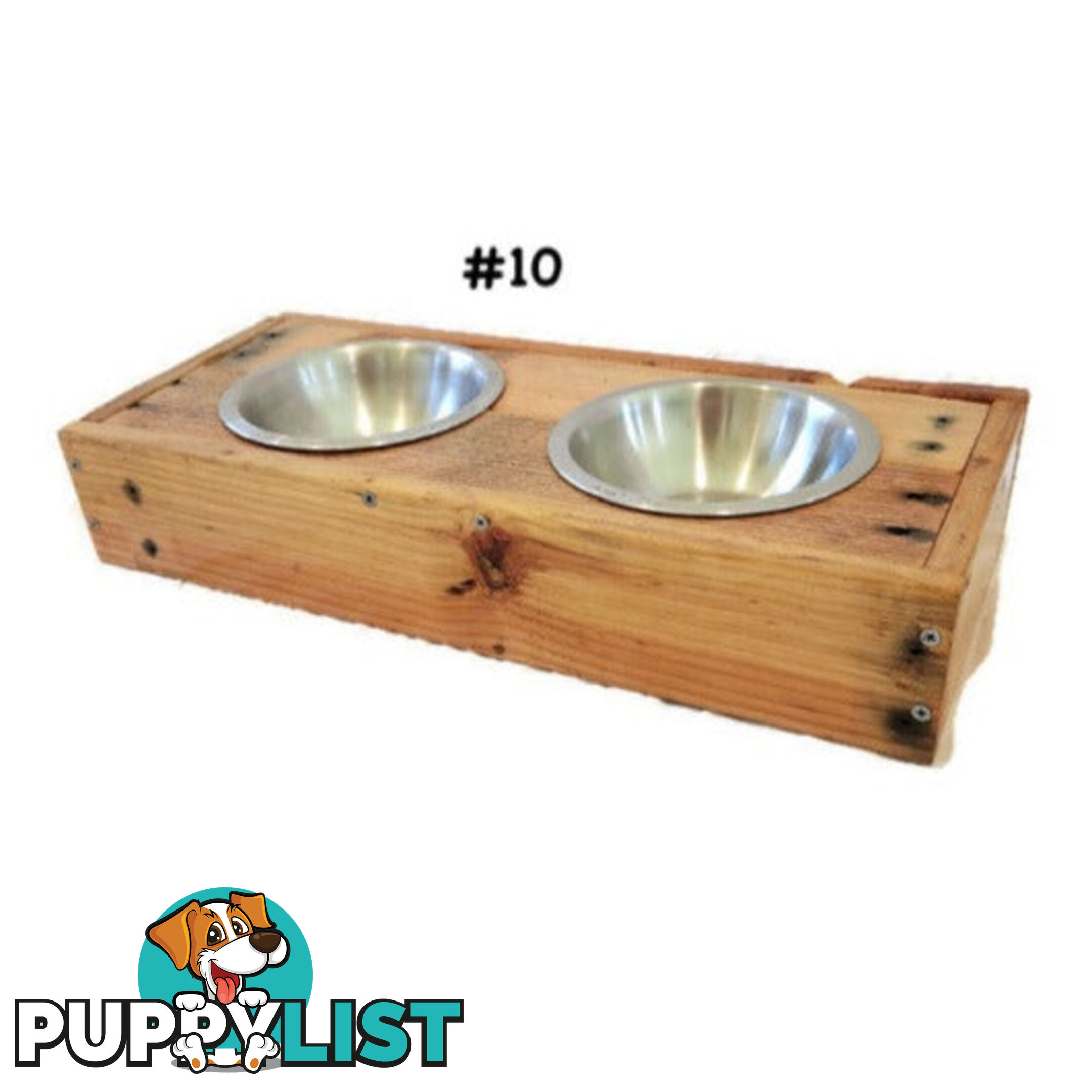 Wooden Raised Pet Bowls, Hand Made. - PGBOW9