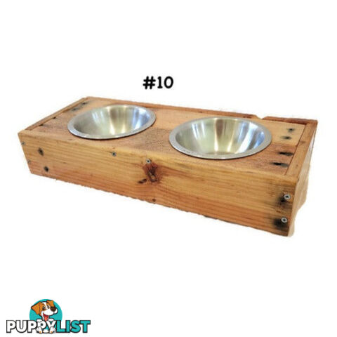 Wooden Raised Pet Bowls, Hand Made. - PGBOW9