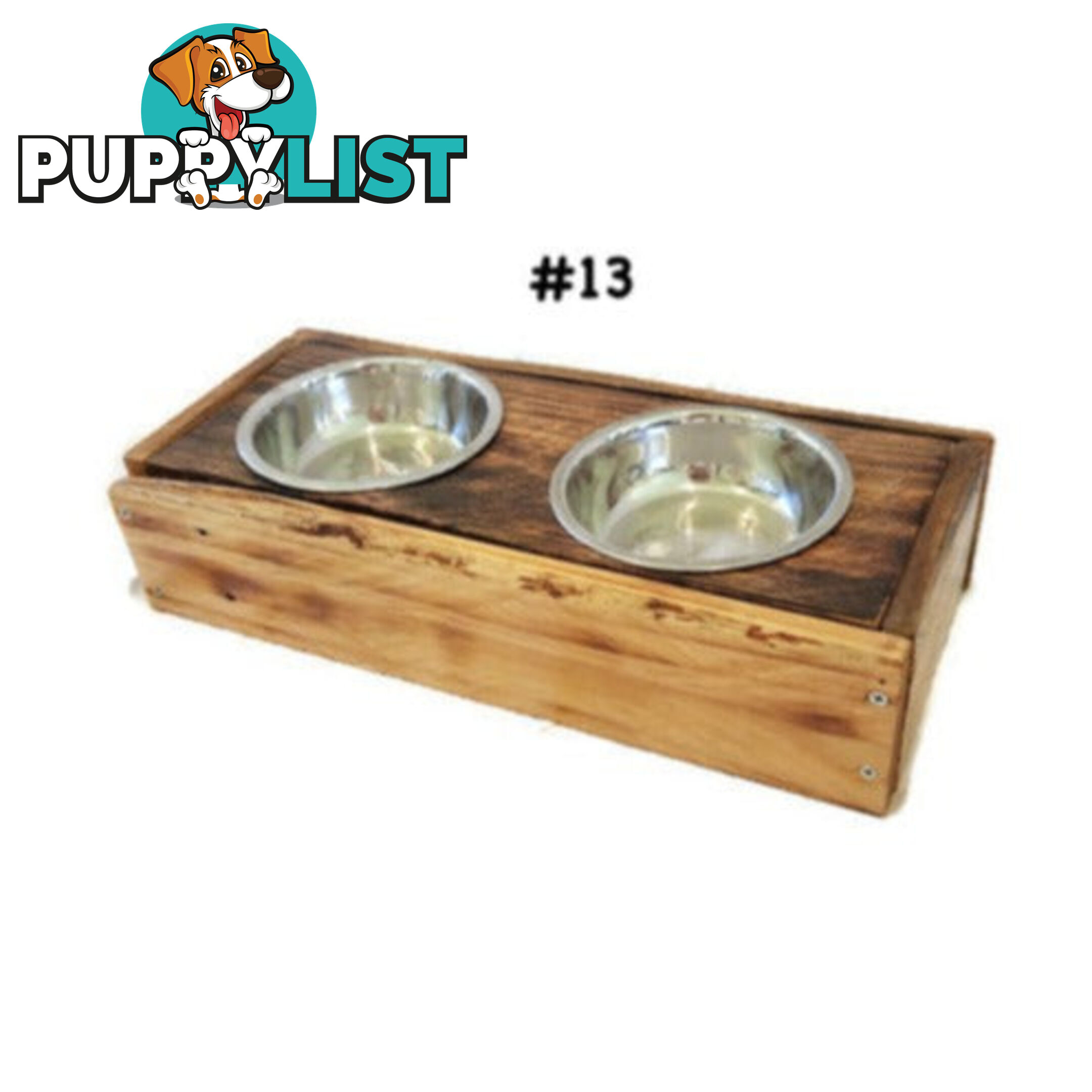 Wooden Raised Pet Bowls, Hand Made. - PGBOW9
