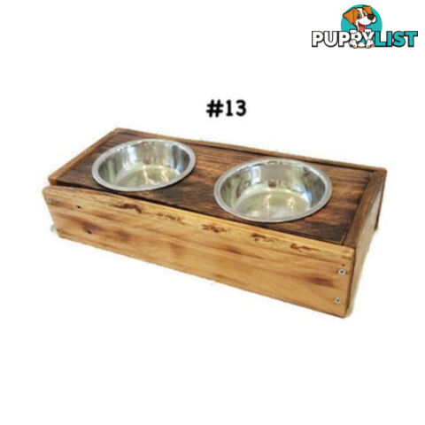 Wooden Raised Pet Bowls, Hand Made. - PGBOW9