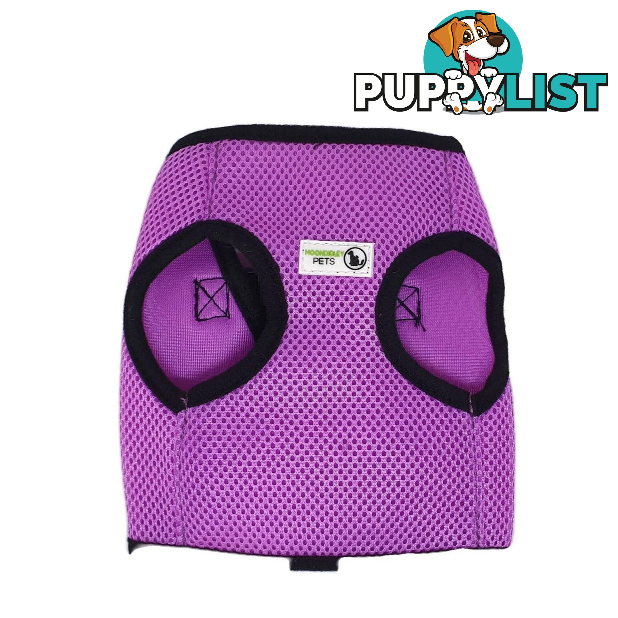 Vest Harness Pet Dog-Cat Step-in Velcro and Buckle Attachments - Moondidley Pets - MDPVESTMGRN