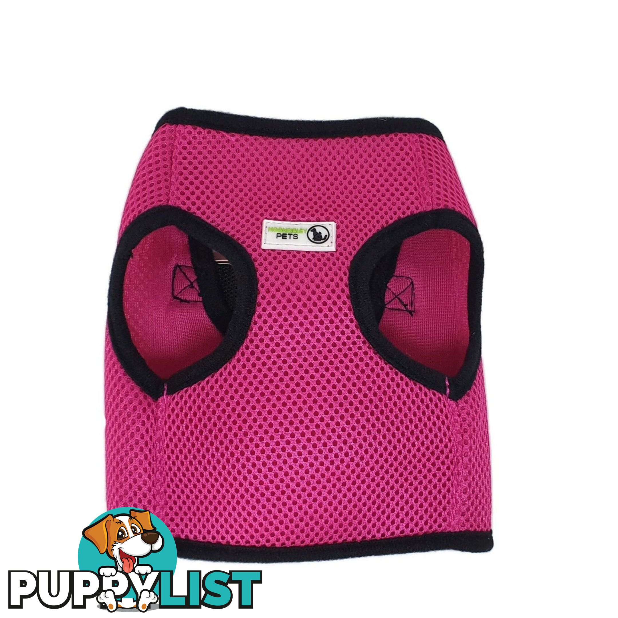Vest Harness Pet Dog-Cat Step-in Velcro and Buckle Attachments - Moondidley Pets - MDPVESTMGRN
