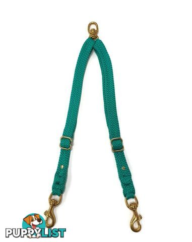 2 Dog Coupler Two Way Twin Walking Lead No Stitching - Yarnix - YNXCOUP-20-RED