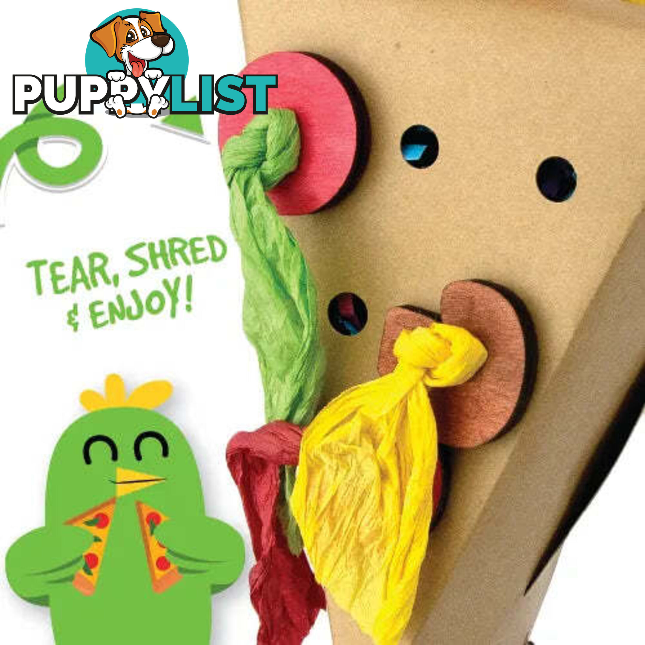 BIRD TOY DESTRUCTIVE - SHREDZ PIZZA PULLER - BAINBRIDGE - BB-A8484