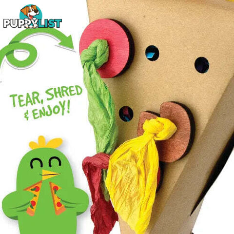 BIRD TOY DESTRUCTIVE - SHREDZ PIZZA PULLER - BAINBRIDGE - BB-A8484