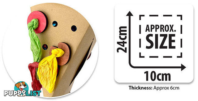 BIRD TOY DESTRUCTIVE - SHREDZ PIZZA PULLER - BAINBRIDGE - BB-A8484