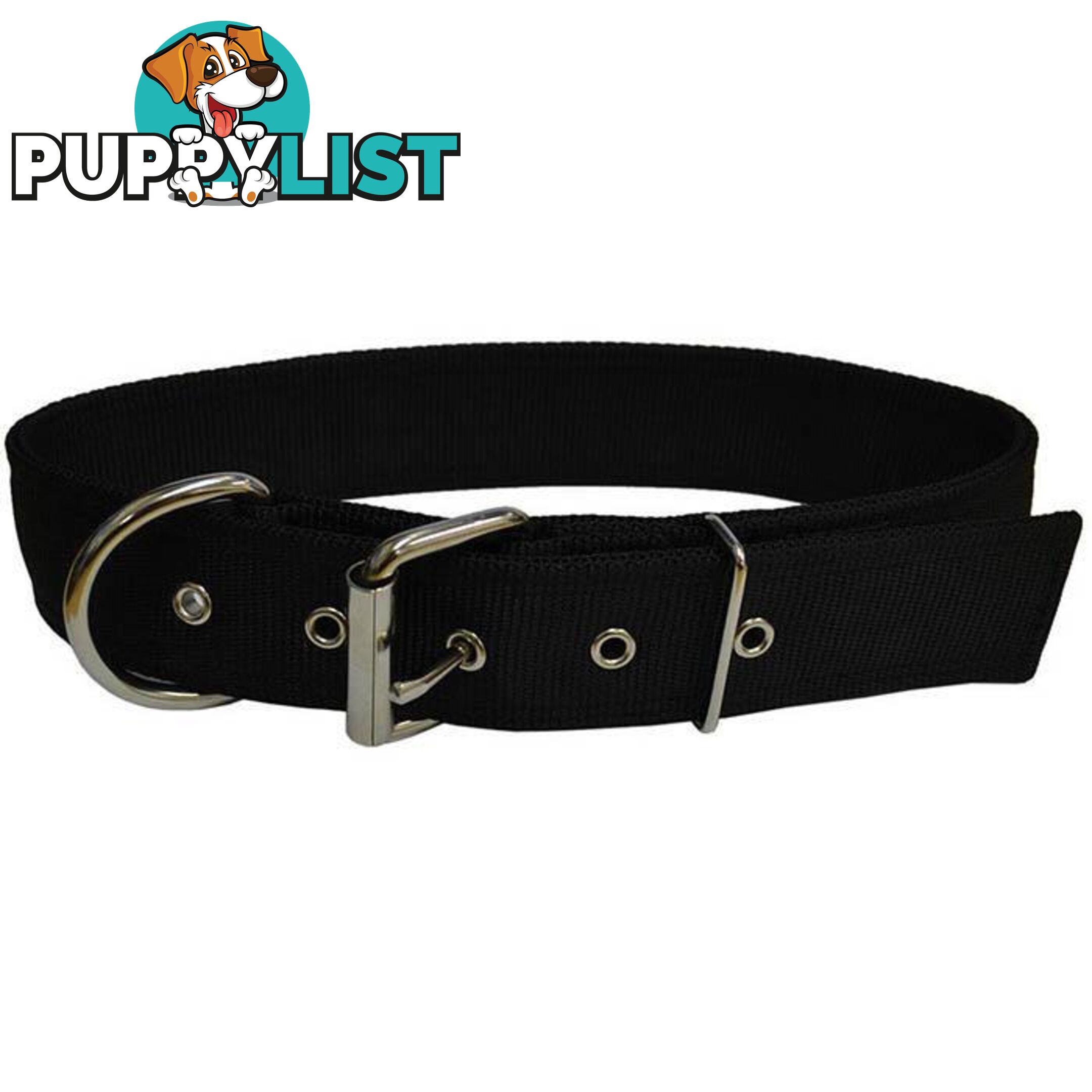 Dog Collar Tough Wide Double Layer Nylon Heavy Duty - Prestige. - PPP-18-1350-24-BR