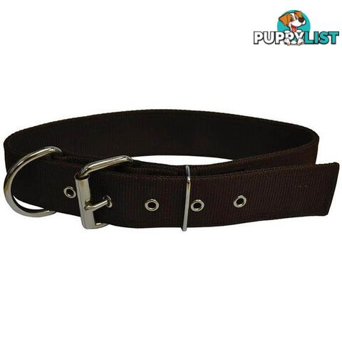 Dog Collar Tough Wide Double Layer Nylon Heavy Duty - Prestige. - PPP-18-1350-24-BR