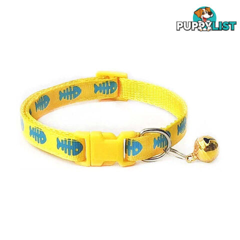Fish Bone Cat Collar - Hand Made by The Bark Side - TBSFISRED