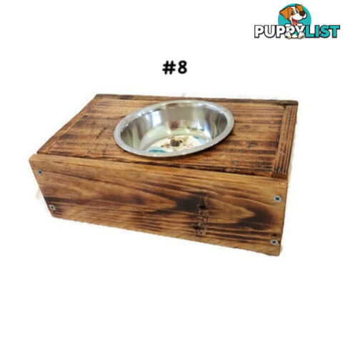 Wooden Raised Pet Bowls, Hand Made. - PGBOW7