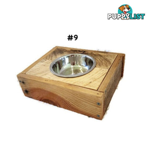 Wooden Raised Pet Bowls, Hand Made. - PGBOW7