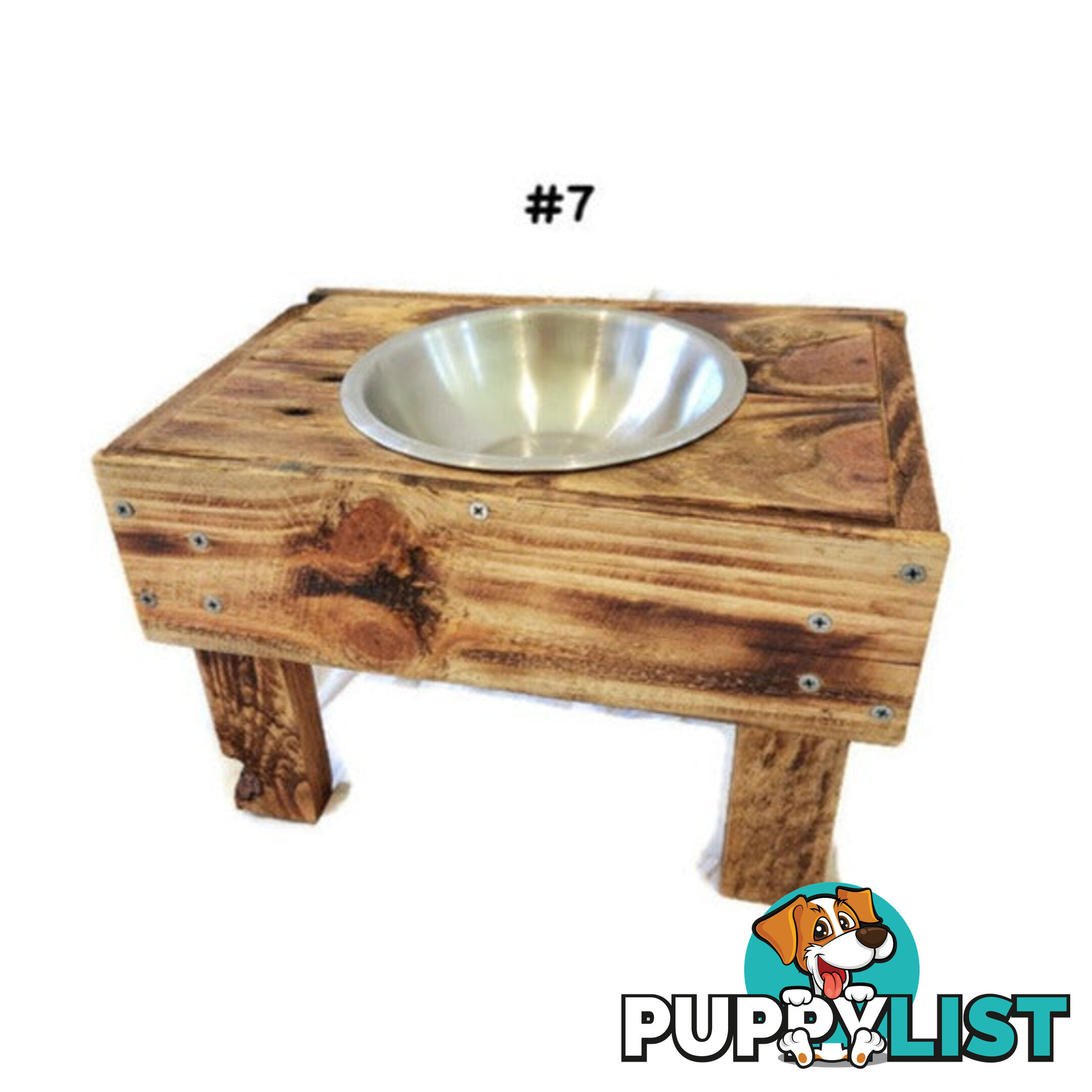 Wooden Raised Pet Bowls, Hand Made. - PGBOW7