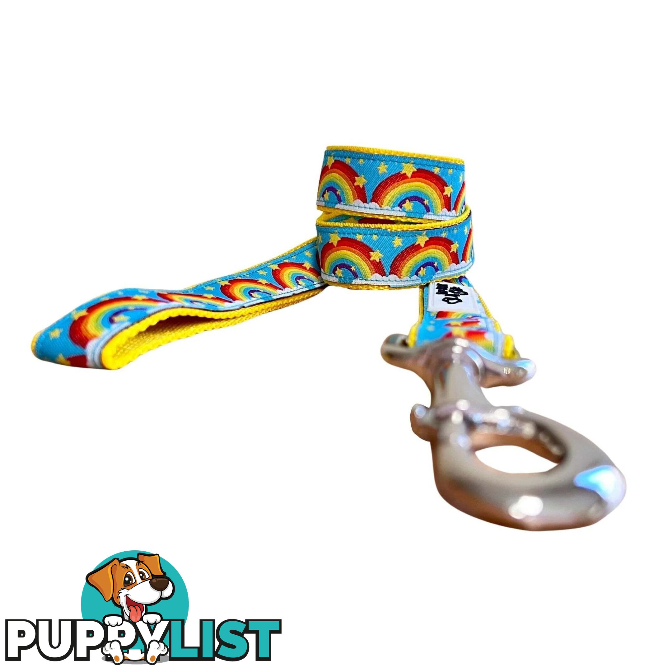 Rainbow Dog Lead / Dog Leash - Hand Made by The Bark Side - TBSLDRAIRED201.5