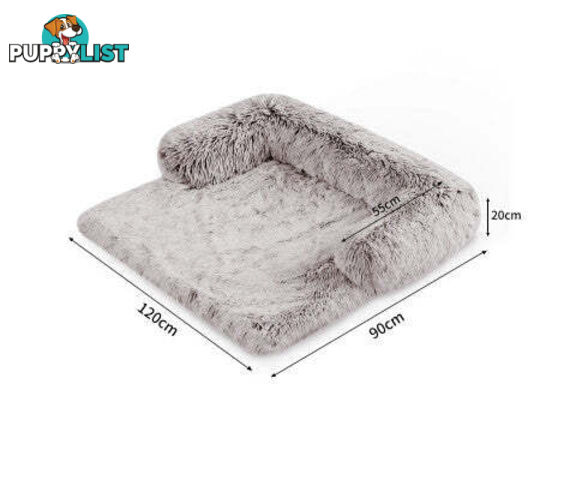 Pet Sofa Bed Dog Cover - Calming Sofa Protector Cushion/Plush Mat - V360-PTPC0003-GC-XL