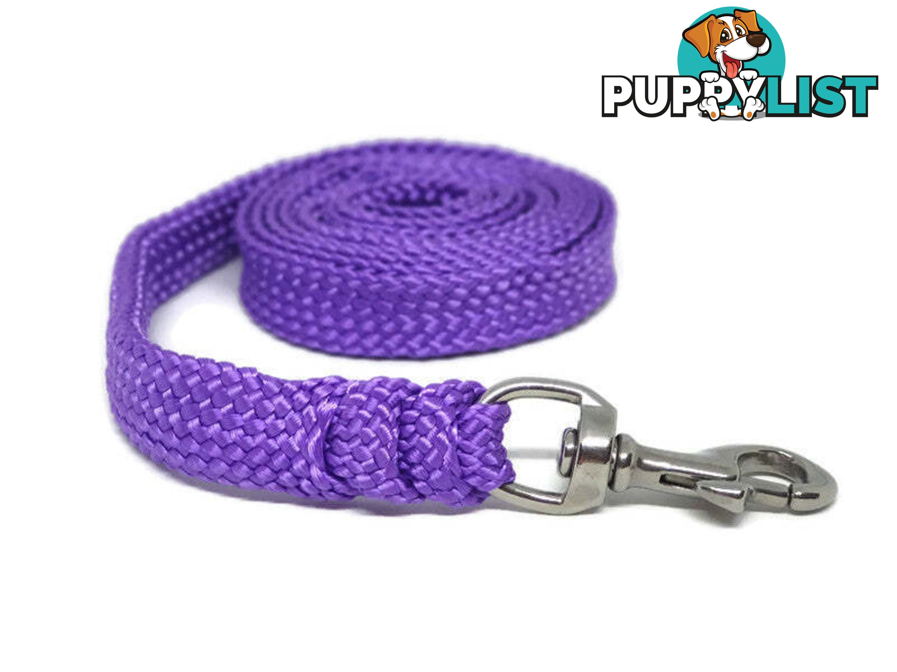 1.8m to 10m Long Dog Lead No Stitching Tough Yarnix 20mm Wide - YNXLD2010SSREDGRN