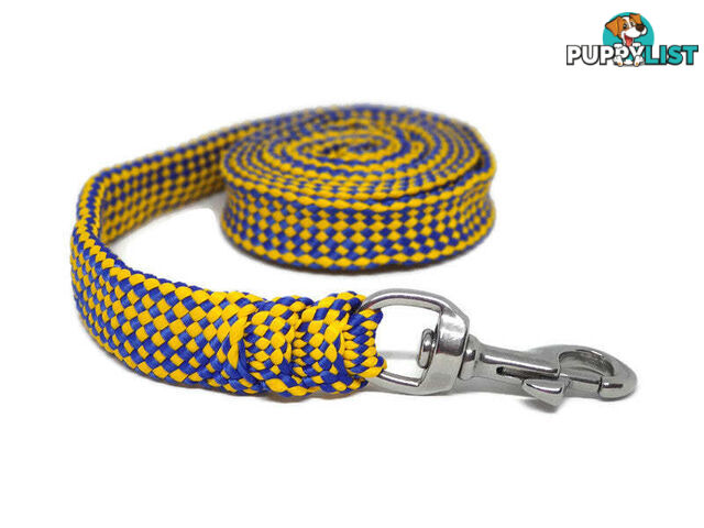 1.8m to 10m Long Dog Lead No Stitching Tough Yarnix 20mm Wide - YNXLD2010SSREDGRN
