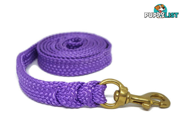 1.8m to 10m Long Dog Lead No Stitching Tough Yarnix 20mm Wide - YNXLD2010SSREDGRN