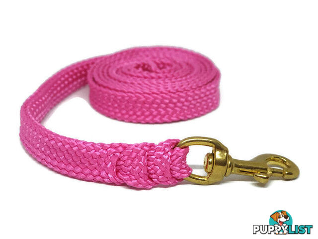 1.8m to 10m Long Dog Lead No Stitching Tough Yarnix 20mm Wide - YNXLD2010SSREDGRN