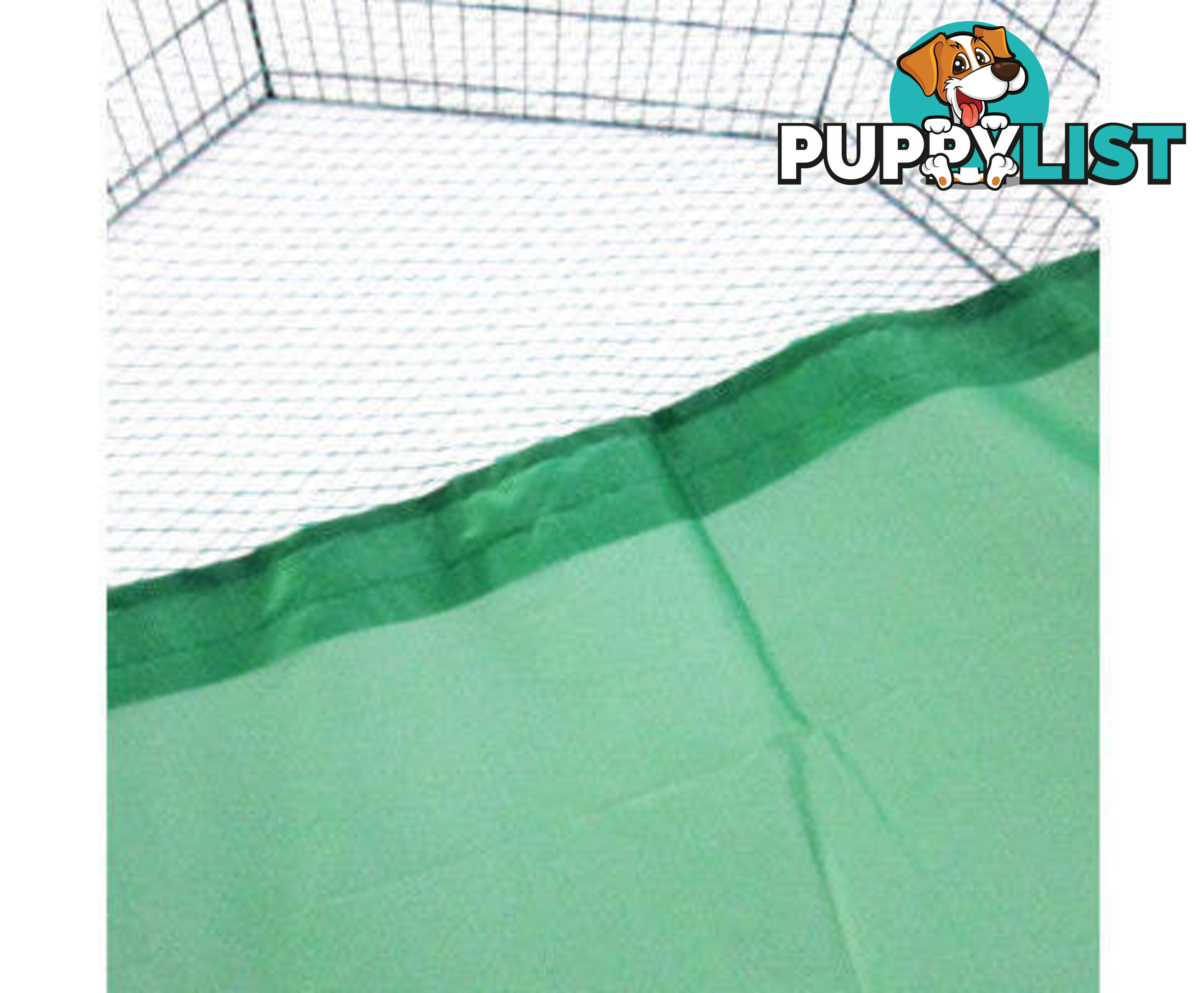 Paw Mate Green Net Cover for Pet Playpen Dog Exercise Enclosure Fence Cage - V274-PET-PPCV24-GN
