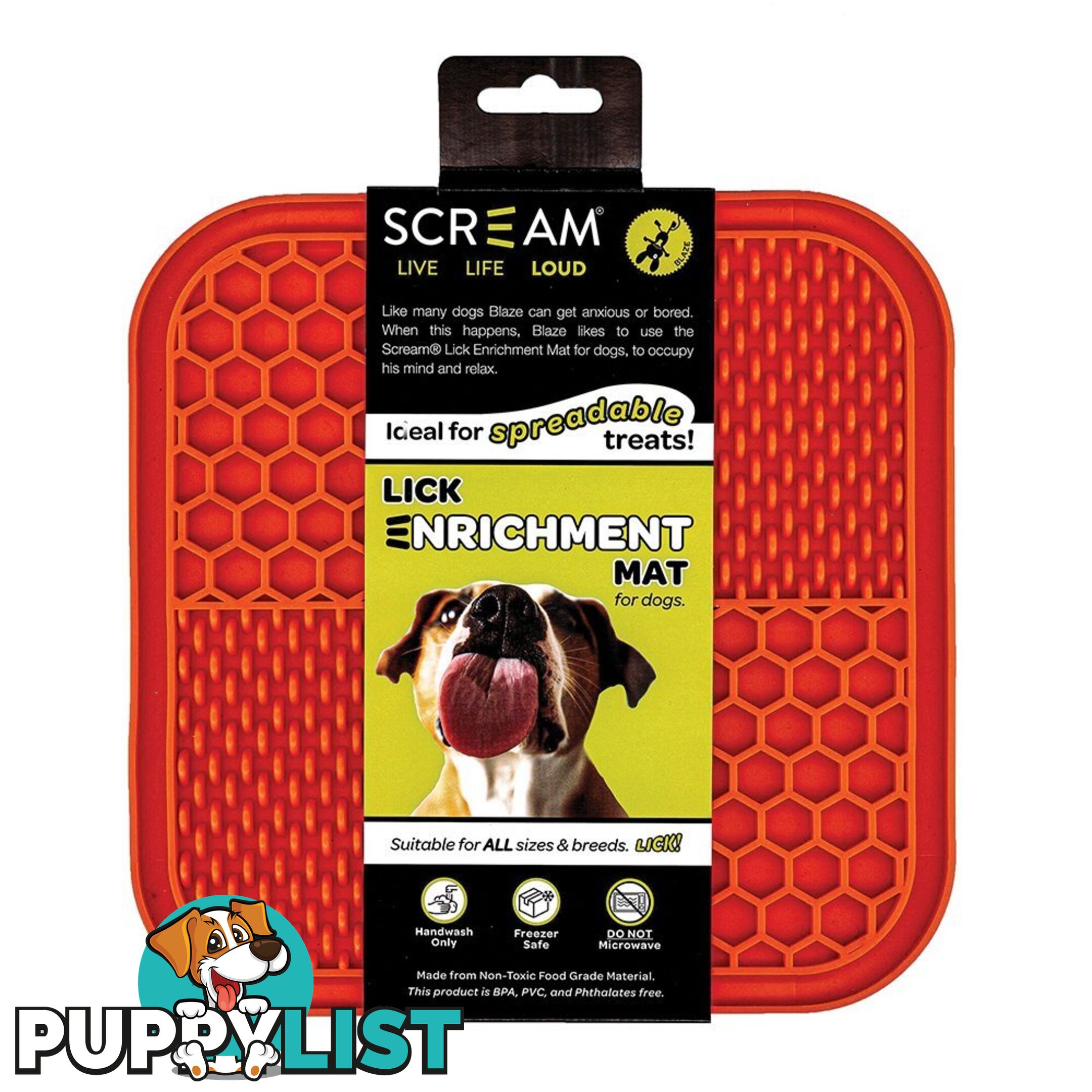 Lick Enrichment Mat - Scream - PPP-49-SLM04